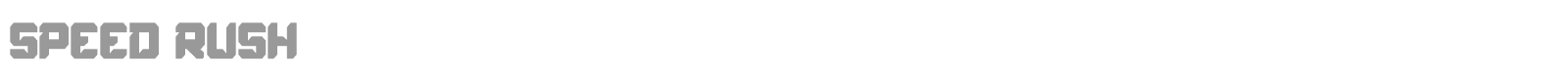Speed Rush font preview